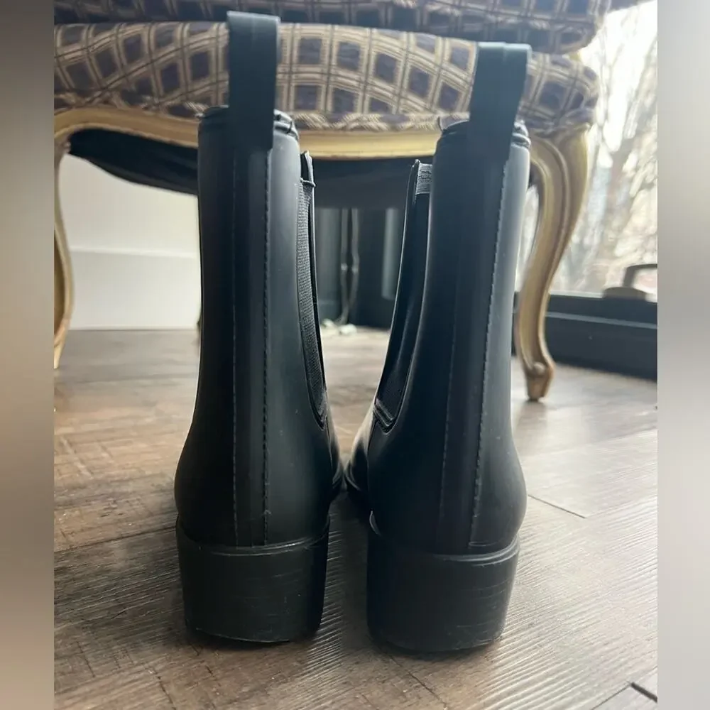 Jeffrey Campbell Matte Black Chlesea Rain Boots